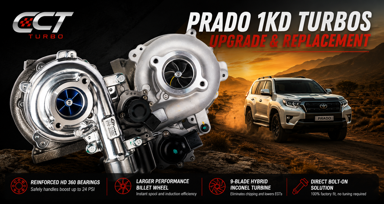 Prado 1KD-FTV 120/150 High-Flow Billet Turbo Upgrades | CCT Turbo