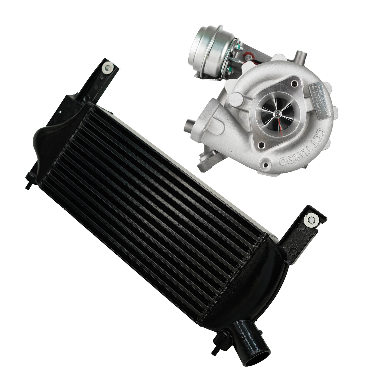 𝐒𝐓𝐀𝐆𝐄 𝟏 CCT Upgrade Hi-Flow Turbo charger + Upgrade Intercooler To Suit Nissan Navara D40 / Pathfinder YD25 2.5L 4-bolt flange