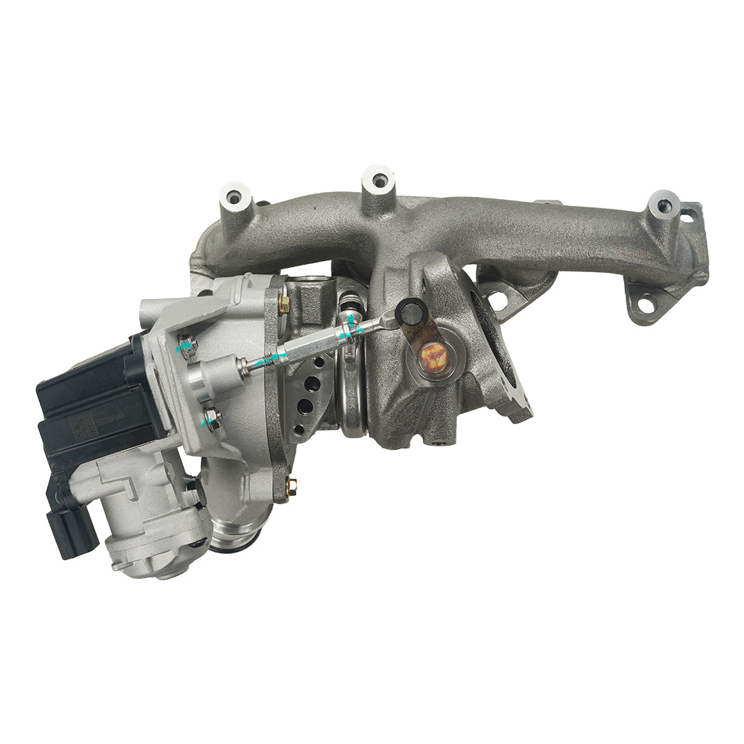 E&E RHF3 turbocharger side view